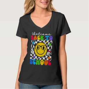 T-shirt Joyeux premier jour d'école Sourire Visage heureux