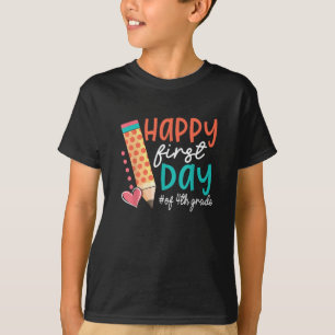 T-shirt Joyeux premier jour d'élèves de 4e année Enseignan