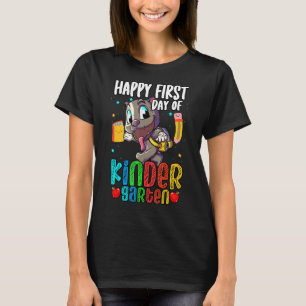 T-shirt Joyeux Premier Jour D'Enfants De Chien De Maternel