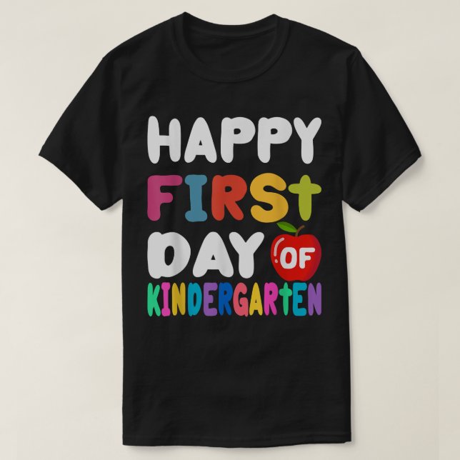 T-shirt Joyeux Premier Jour D'Enseignant À L'École De mate (Design devant)