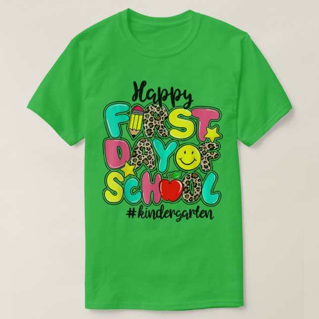 T-shirt Joyeux Premier Jour D'Enseignant De La Maternelle  (Design devant)