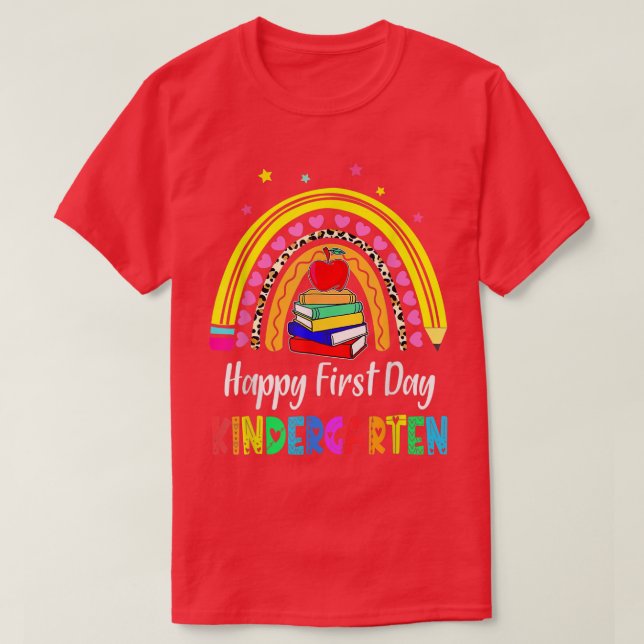 T-shirt Joyeux Premier Jour D'Enseignant De La Maternelle  (Design devant)