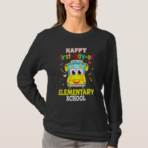 T-shirt Joyeux Premier Jour Du Bus De L'École Primaire De 