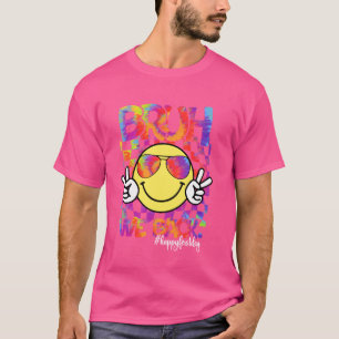 T-shirt Joyeux Premier Jour Sourire Face Été Bruh Nous Ret