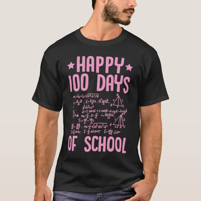 T-shirt Joyeux professeur de mathématiques 100 jours d'éco (Devant)
