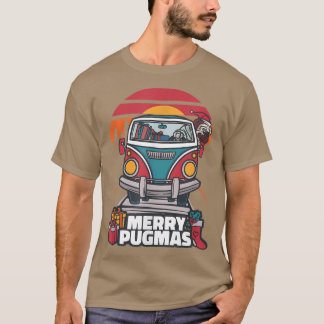 T-shirt Joyeux Pugmas 2022 Carlin de Noël Ugly Père Noël P