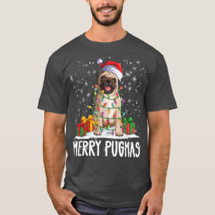 T-shirt Joyeux Pugmas 2022 Carlin Noël Carlin de fête Lov