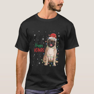 T-shirt Joyeux Pugmas Amoureux de Chiens Pug Propriétaire
