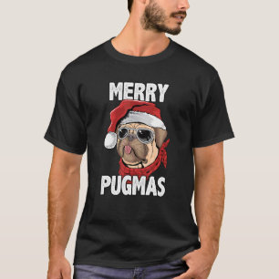 T-shirt Joyeux Pugmas drôle Carlin de Noël Noël Noël Noël