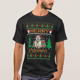 T-shirt Joyeux Pugmas Noël Laid Carlin Famille Pa