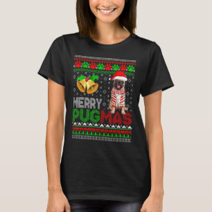 T-shirt Joyeux Pugmas Sweater Père Noël Carlin chien propr