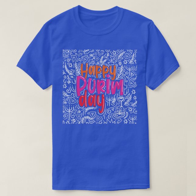 T-shirt Joyeux Purim Day Costume Juif Holliday Cool (Design devant)