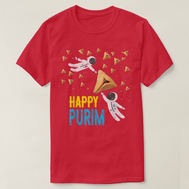 T-shirt Joyeux Purim Juif Funny Hamantaschen Cadeau Purim  (Design devant)
