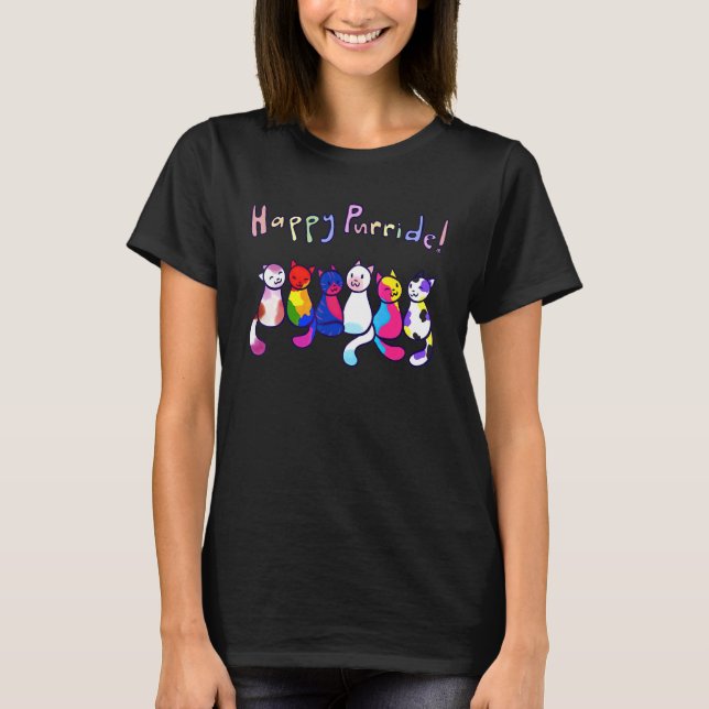 T-shirt Joyeux Purride Chat Kitten Pride Lgbt Mois Prix (Devant)