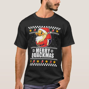 T-shirt Joyeux Quackmas Canard de Noël Père Noël Mème