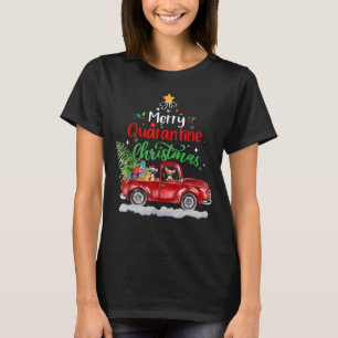 T-shirt Joyeux Quarantine Noël 2020 Chihuahua Ride Rouge