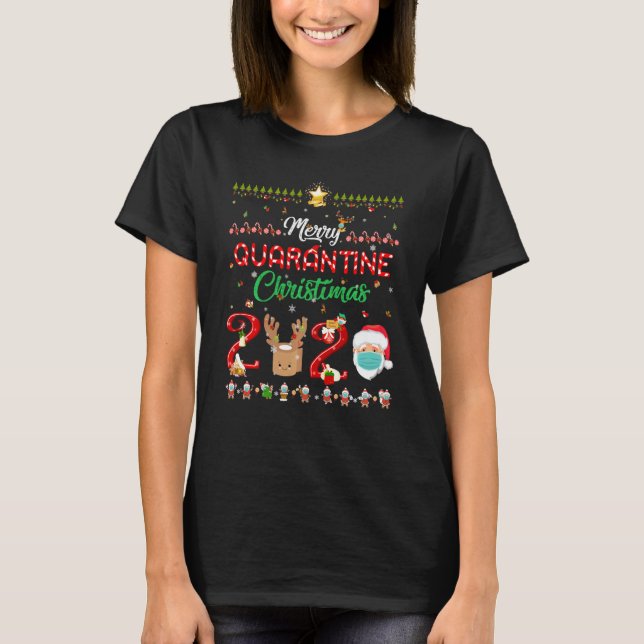 T-shirt Joyeux Quarantine Noël 2020 Noël (Devant)