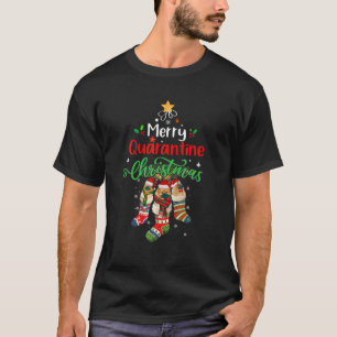 T-shirt Joyeux Quarantine Noël 2020 Pomerainan Porter