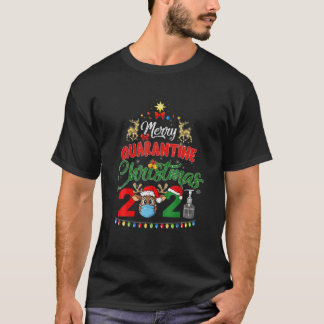 T-shirt Joyeux Quarantine Noël 2021 Reindeer Funny Fam