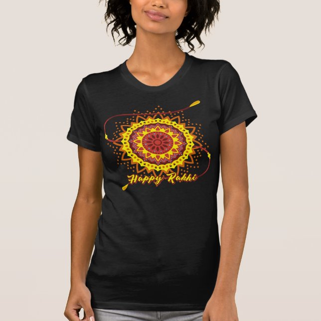 T-shirt Joyeux Rakhi, jaune (Devant)