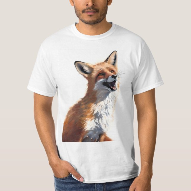 T-shirt Joyeux Red Fox OWN ART Vixen Wild Nature (Devant)