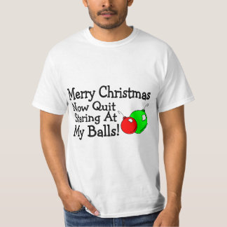 T-shirt Joyeux regarder maintenant stoppé de Noël fixement
