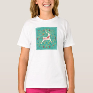 T-shirt Joyeux Reindeer Turquoise