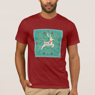 T-shirt Joyeux renne de Teal de vacances