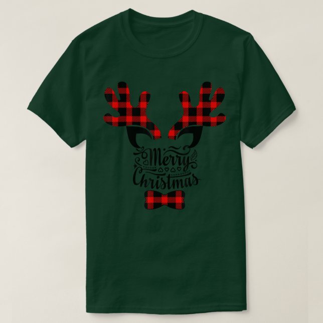 T-shirt Joyeux rennes de Noël (Design devant)