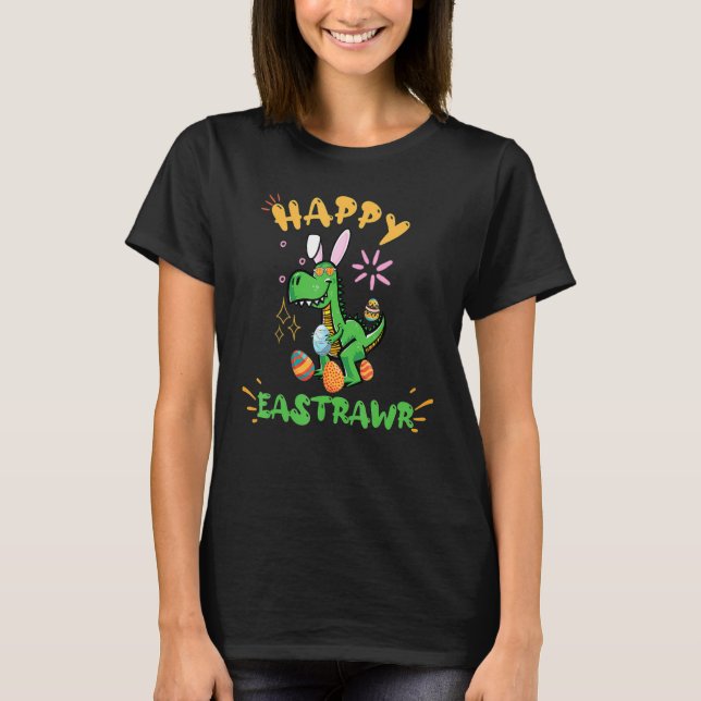 T-shirt Joyeux Rex Dinosaure Easter Bunny Egg Costu (Devant)