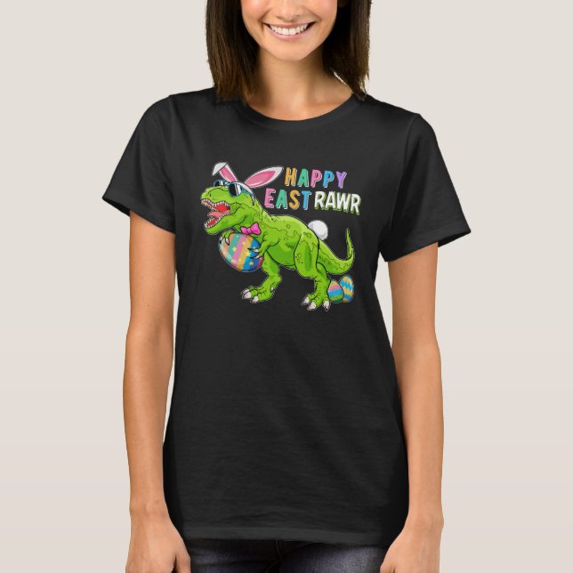 T-shirt Joyeux Rex Dinosaure Easter Bunny Egg Costu (Devant)