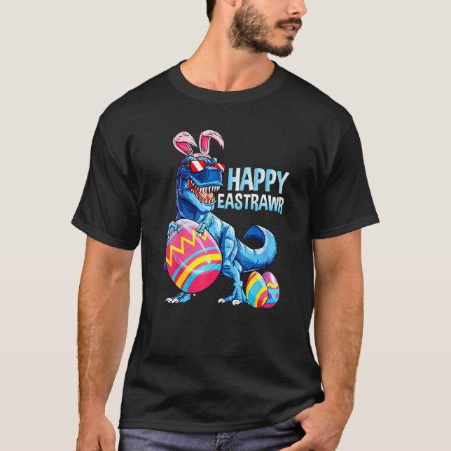 T-shirt Joyeux Rex Dinosaure Easter Bunny Egg Costu (Devant)
