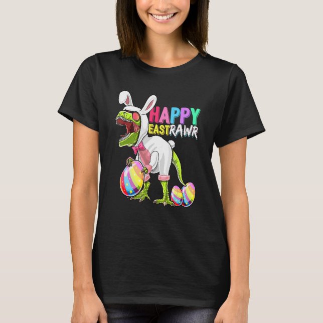 T-shirt Joyeux Rex Dinosaure Easter Bunny Egg Costu (Devant)