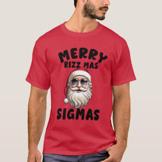 T-shirt Joyeux Rizz Mas Sigmas, Joyeux T-Shi T-Shi Noël