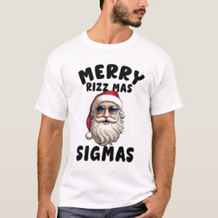 T-shirt Joyeux Rizz Mas Sigmas, Joyeux T-Shi T-Shi Noël