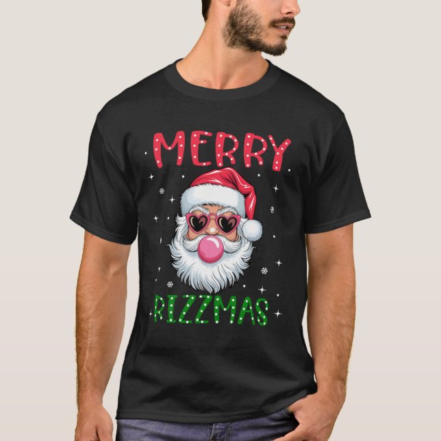 T-shirt Joyeux Rizzmas Charisma Noël Rizz Père Noël (Devant)