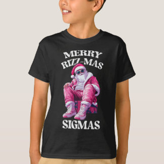 T-shirt Joyeux Rizzmas Sigmas Père Noël Rizzler Jeunes Ado