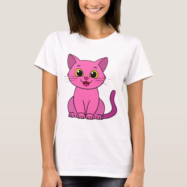 T-shirt Joyeux Rose Kitty Rose (Devant)