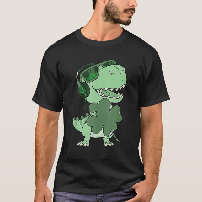 T-shirt Joyeux Saint Pat Rex Day Dinosaur Shamrock St Patr (Devant)