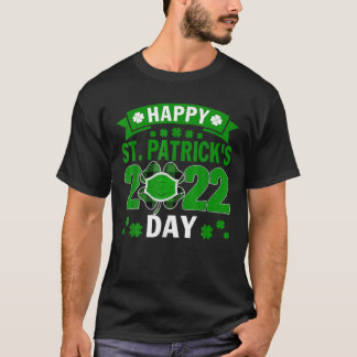T-shirt Joyeux Saint Patrick's Day 2022 visage Shamrock ir