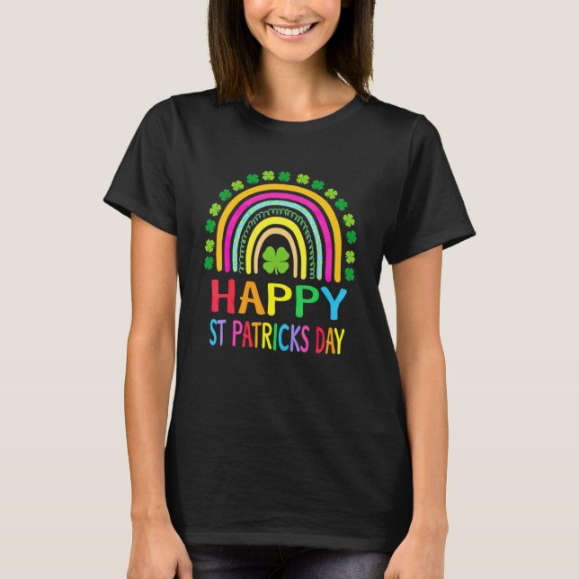 T-shirt Joyeux Saint Patrick's Day Rainbow Girls (Devant)