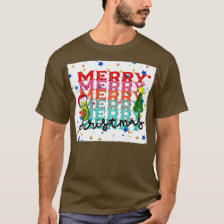 T-shirt Joyeux sapin de Noël Joyeux merry