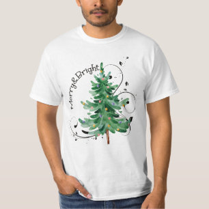 T-shirt Joyeux sapin de Noël, Joyeux N Bright Be
