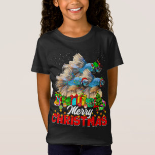 T-Shirt Joyeux sapins feux de Noël Pyjama Poissons Animaux