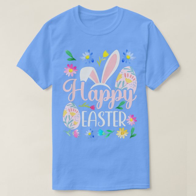 T-shirt Joyeux Sayings de Pâques Oeuf Bunny (Design devant)