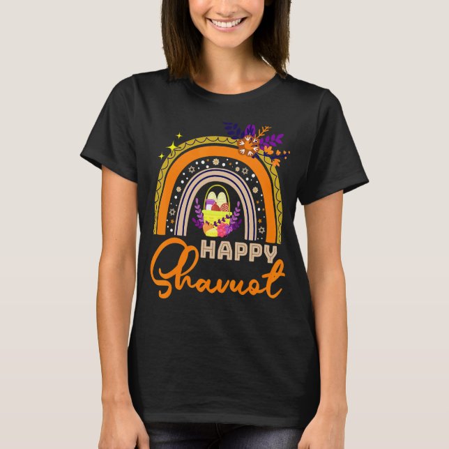 T-shirt Joyeux Shavuot juif arc-en-ciel Juifs Juifs Juifs  (Devant)