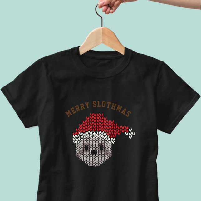 T-shirt Joyeux Slothmas Père Noël Jolie Noël (Merry Slothmas! Fun and festive shirt to wear this Holiday Season)