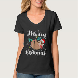 T-shirt Joyeux Slothmas T Pyjama De Noël Pour Sloth T