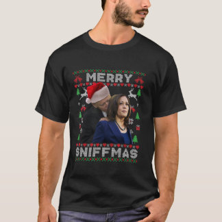 T-shirt Joyeux Sniffmas Noël Anti Biden Vilain Noël