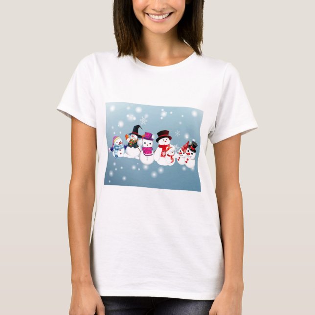 T-shirt Joyeux Snowmen (Devant)